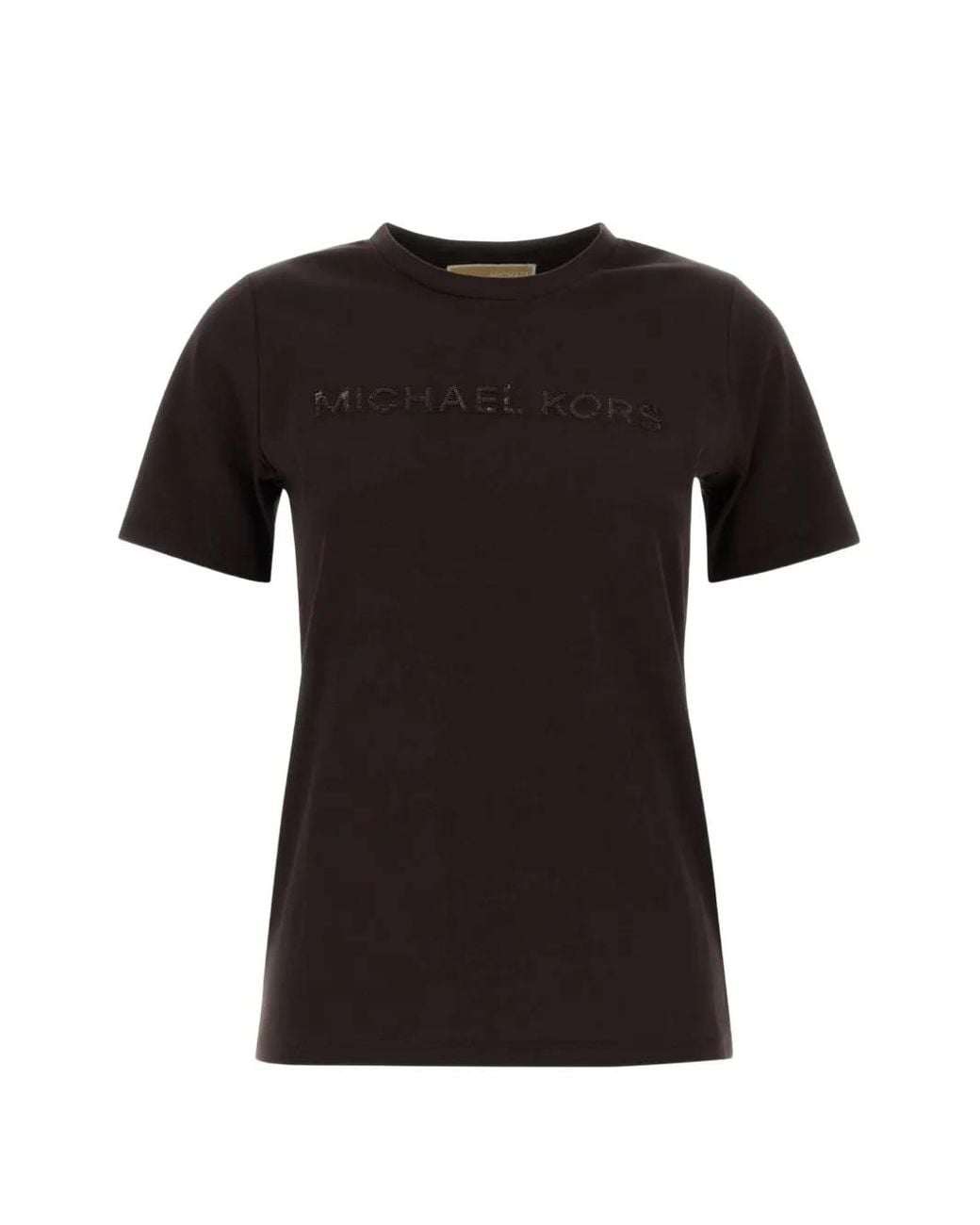 MICHAEL Michael Kors Black Sequin-Logo T-Shirt