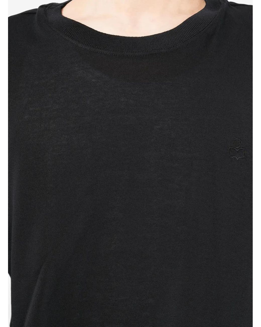 Isabel Marant Black Padded-Shoulder Cotton Sweatshirt for men