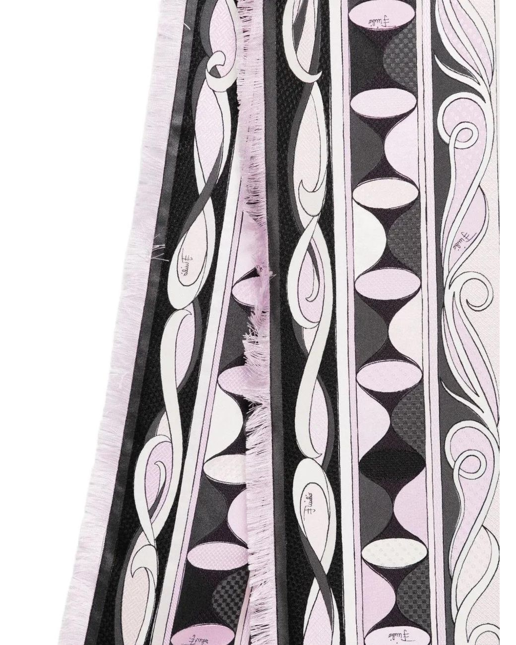 Emilio Pucci Black Patterned Scarf