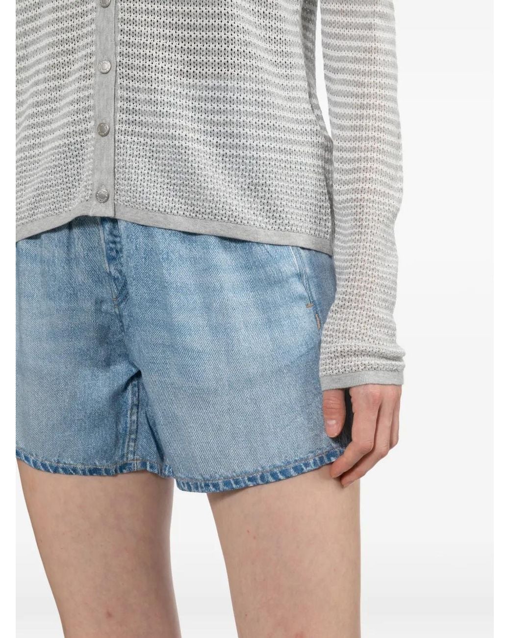 Rag & Bone Blue Faded-Effect Shorts