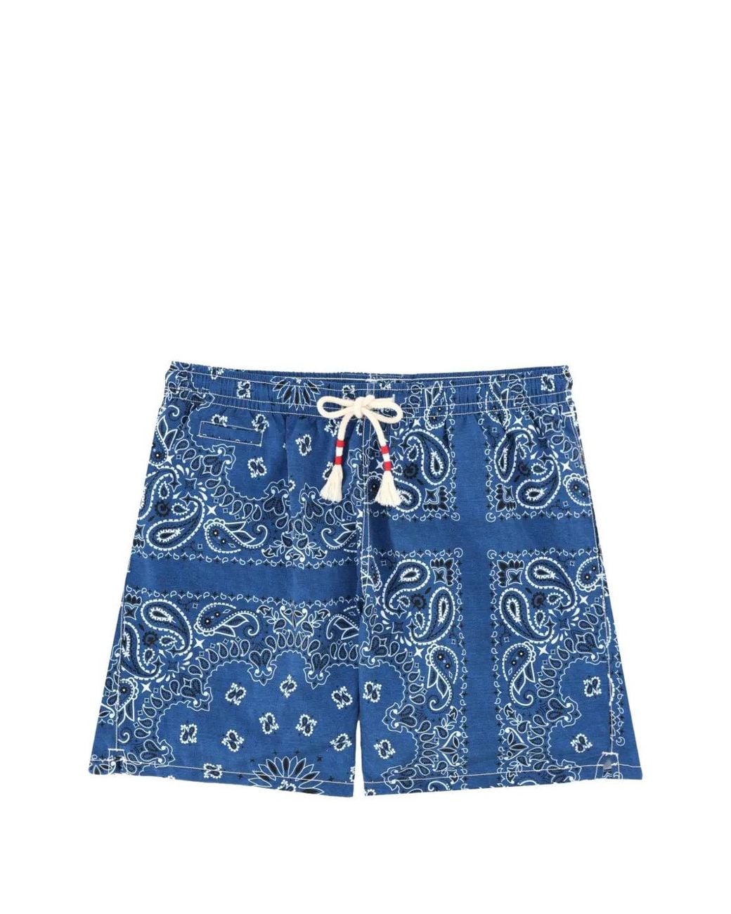 Mc2 Saint Barth Blue Caprese Bandana-Print Swim Shorts for men