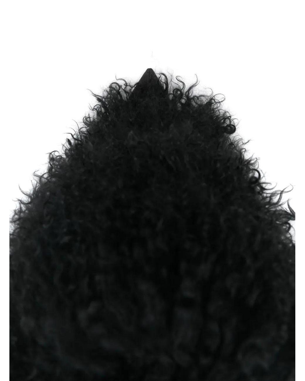 Paris Texas Black 105Mm Furry Stiletto Boots