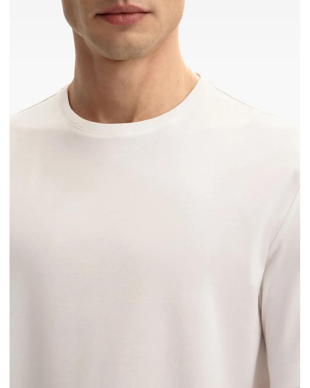 12 STOREEZ White Crew-Neck T-Shirt for men