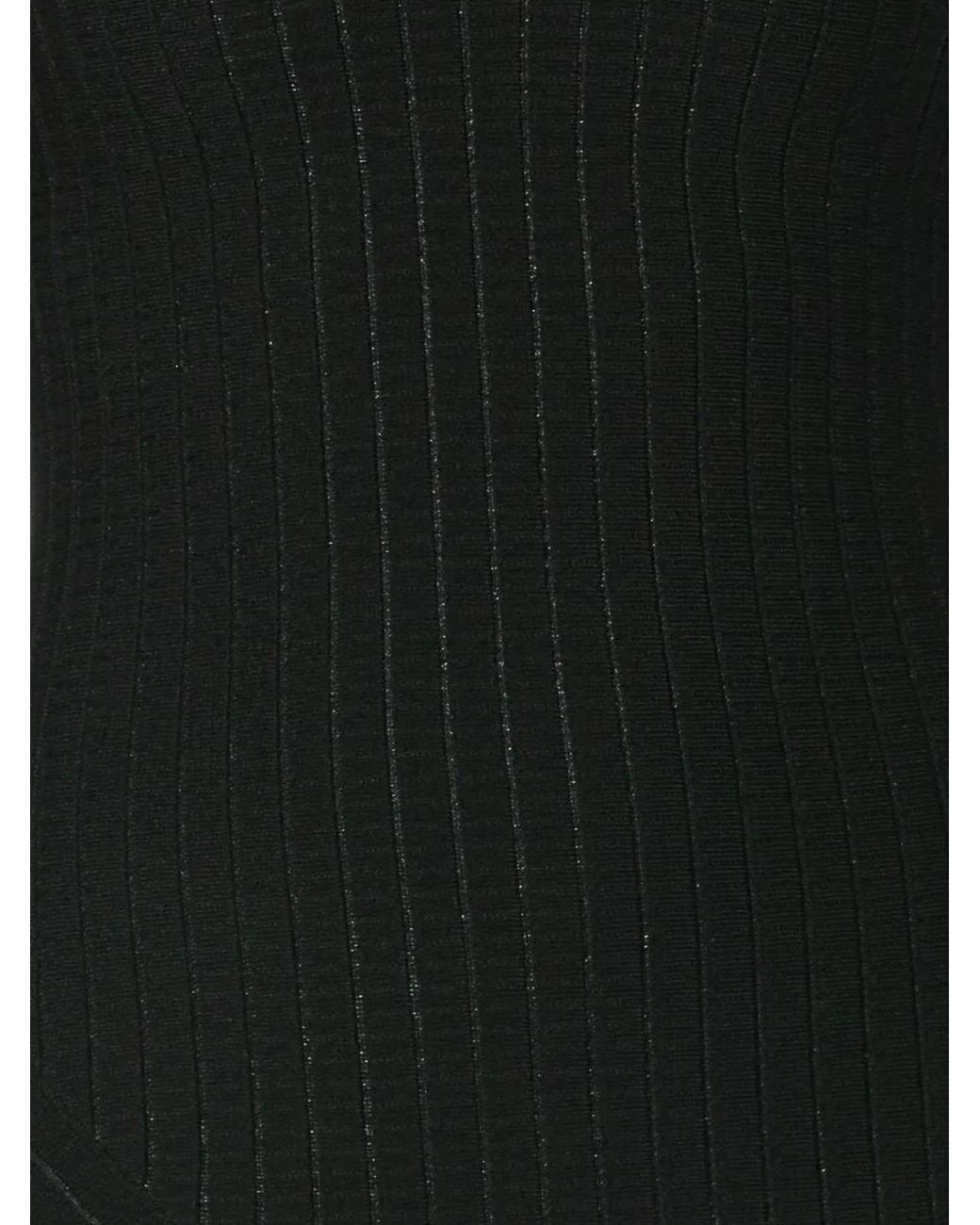 Ted Baker Black Casandr Stitch-Detail Knitted Midi Dress