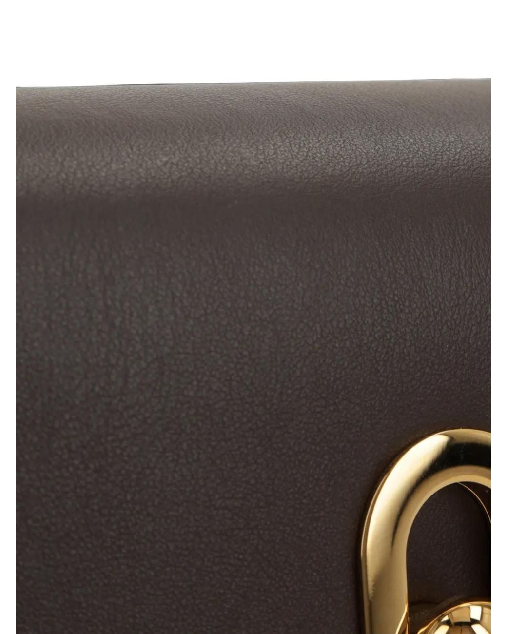 SAVETTE Brown Tondo Crescent Leather Mini Bag