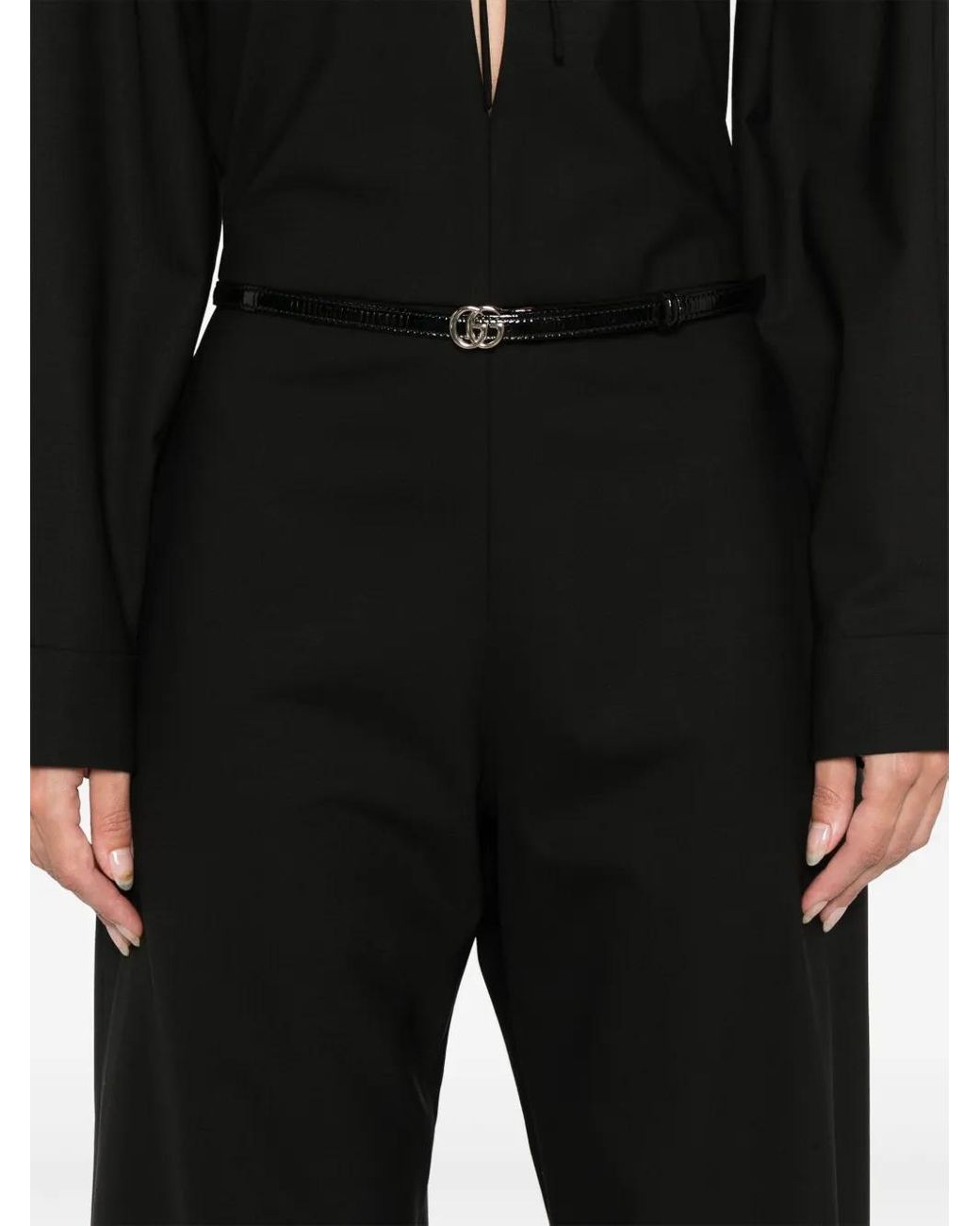 Gucci Black Keyhole-Neck Jumpsuit