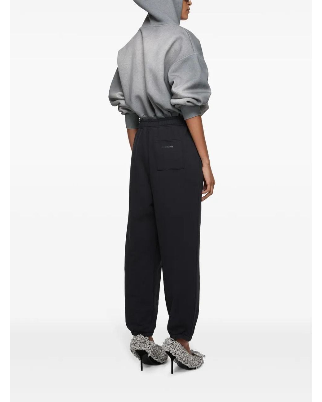 Acne Blue Logo-Embroidered Joggers