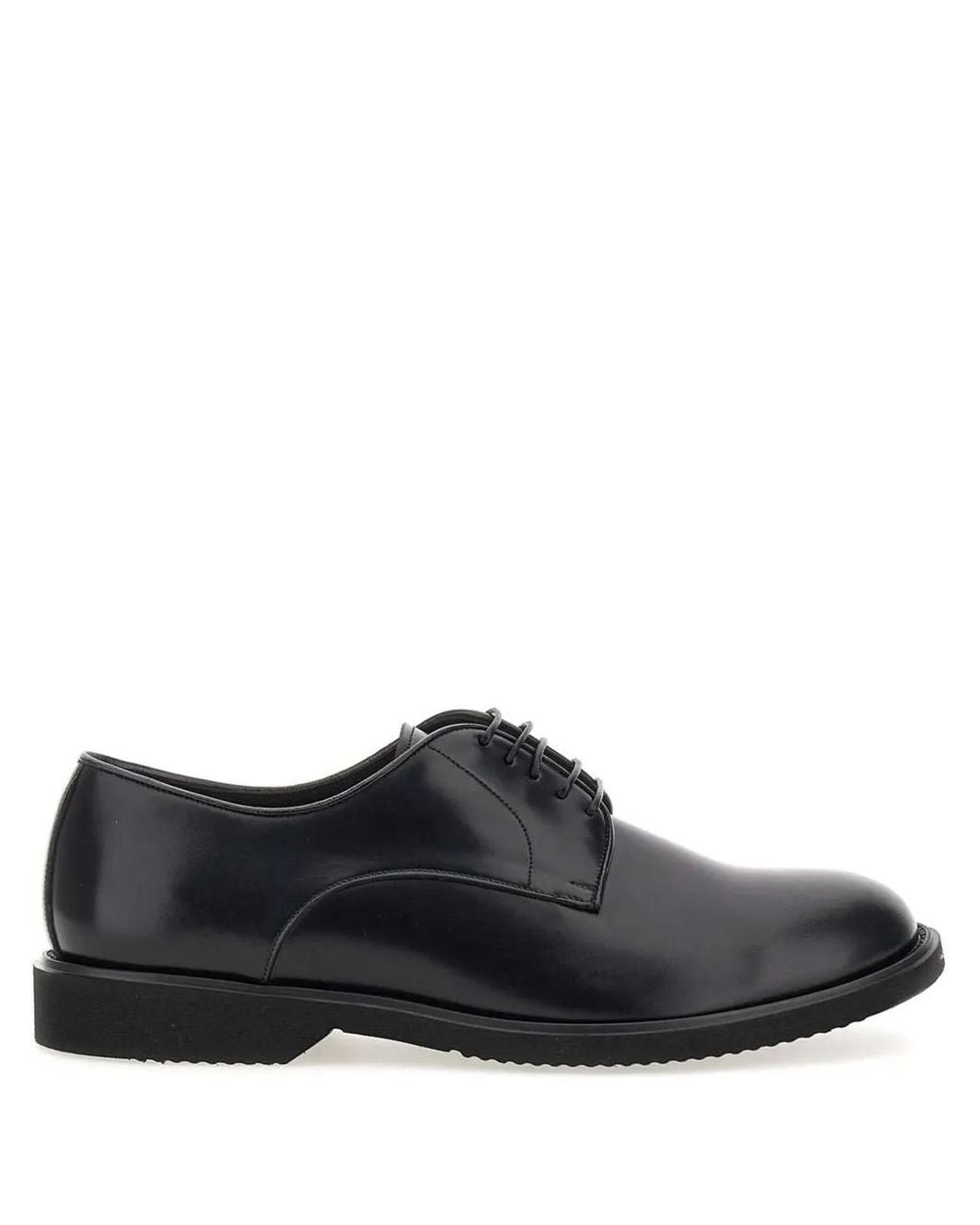 Duca Degli Abruzzi Black Vt03Valent Windsor Leather Derby Shoes for men