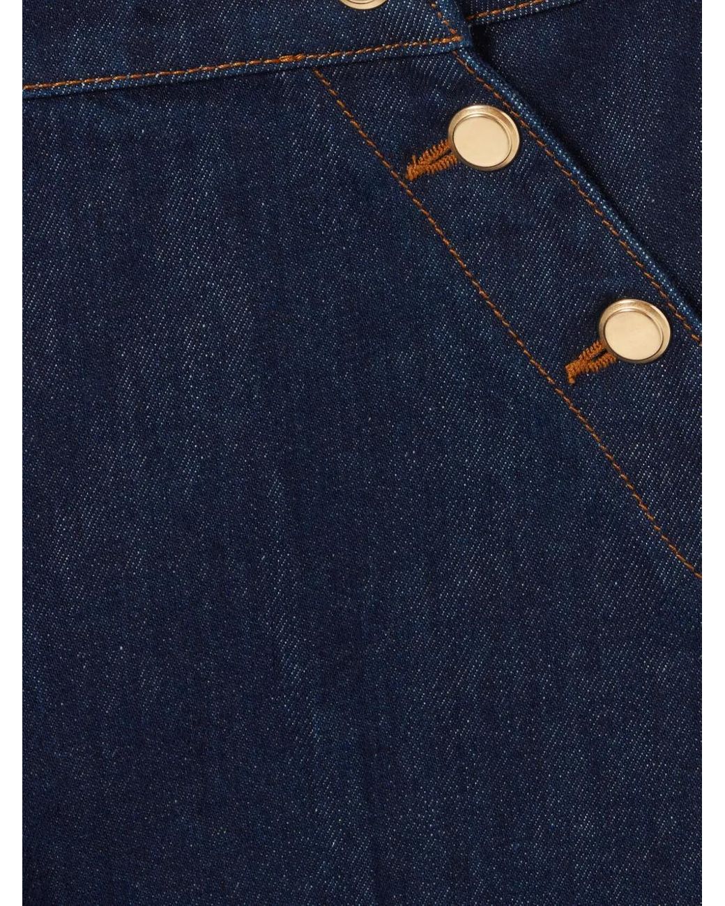 Claudie Pierlot Blue Sailor Wide-Leg Jeans