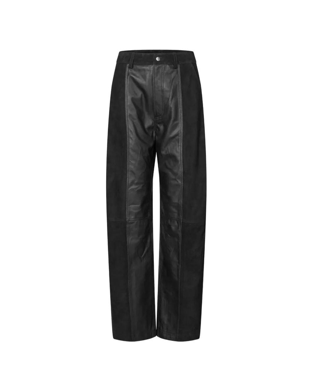 ROTATE BIRGER CHRISTENSEN Black Wide Straight Trousers