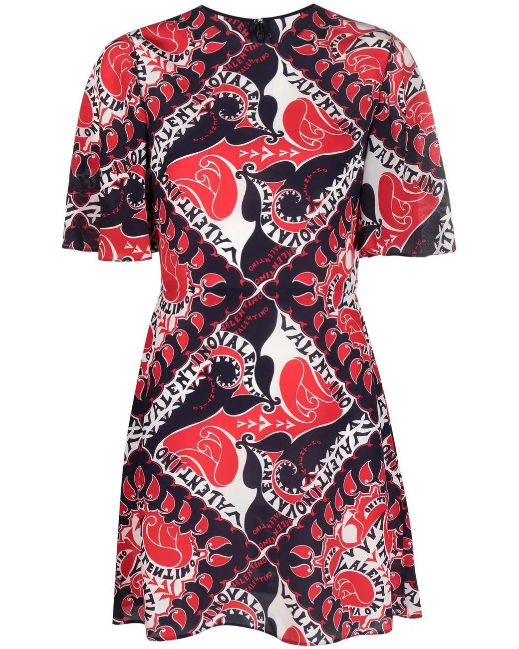 Valentino Garavani Red Archive Manifesto A-Line Dress