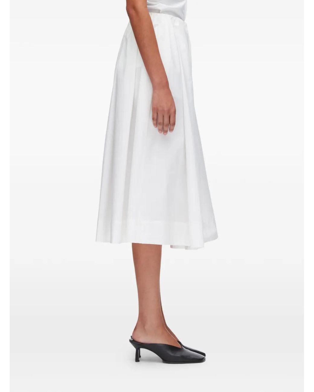 3.1 Phillip Lim White Belted Midi Skirt