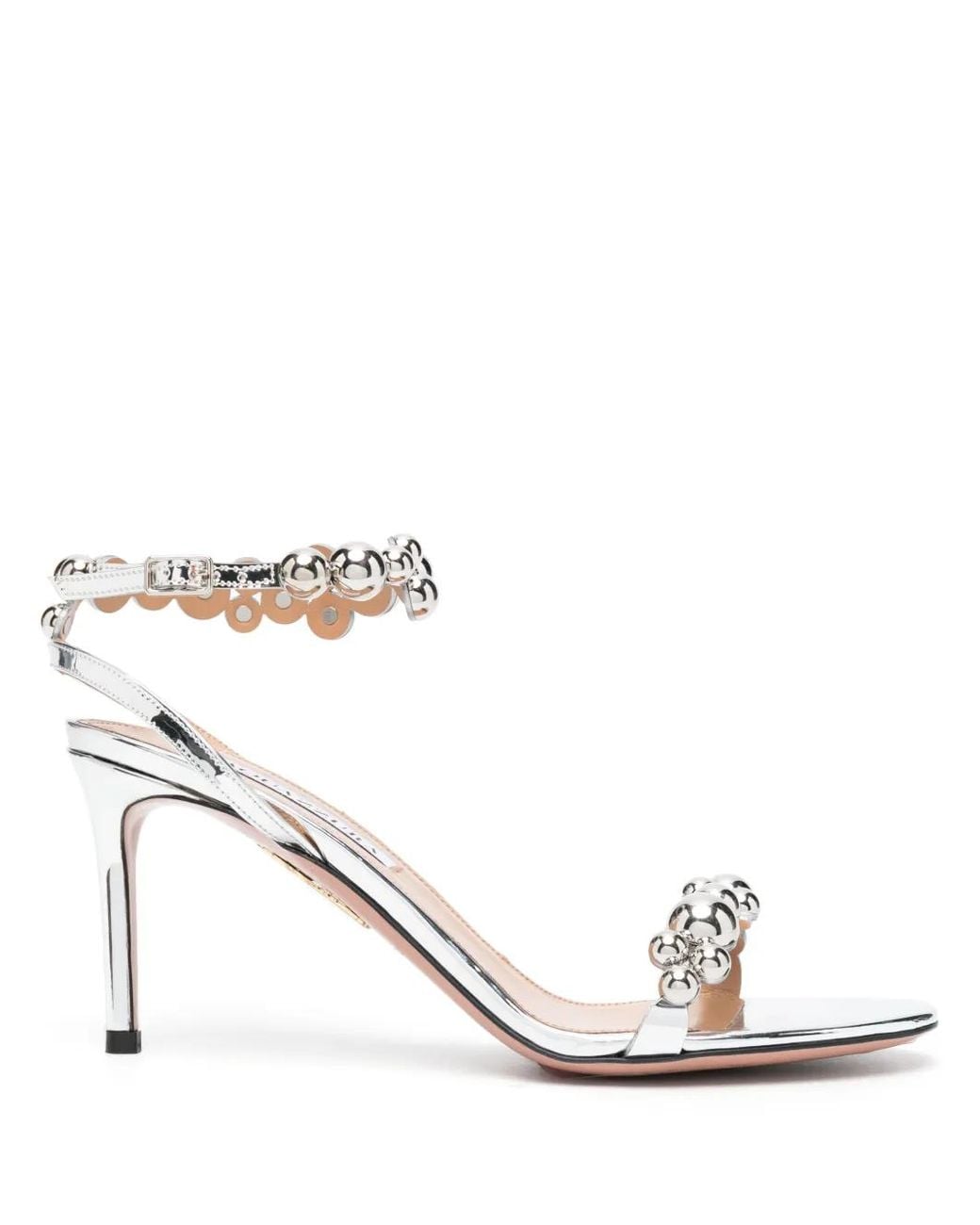 Aquazzura White Bubbles Open-Toe Sandals