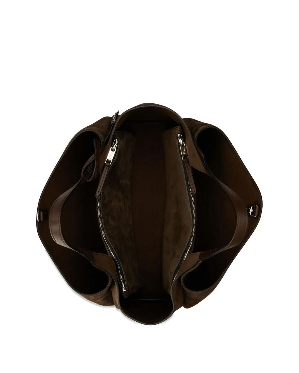 Tod's Brown Dark Suede Leather Top Handle Bag