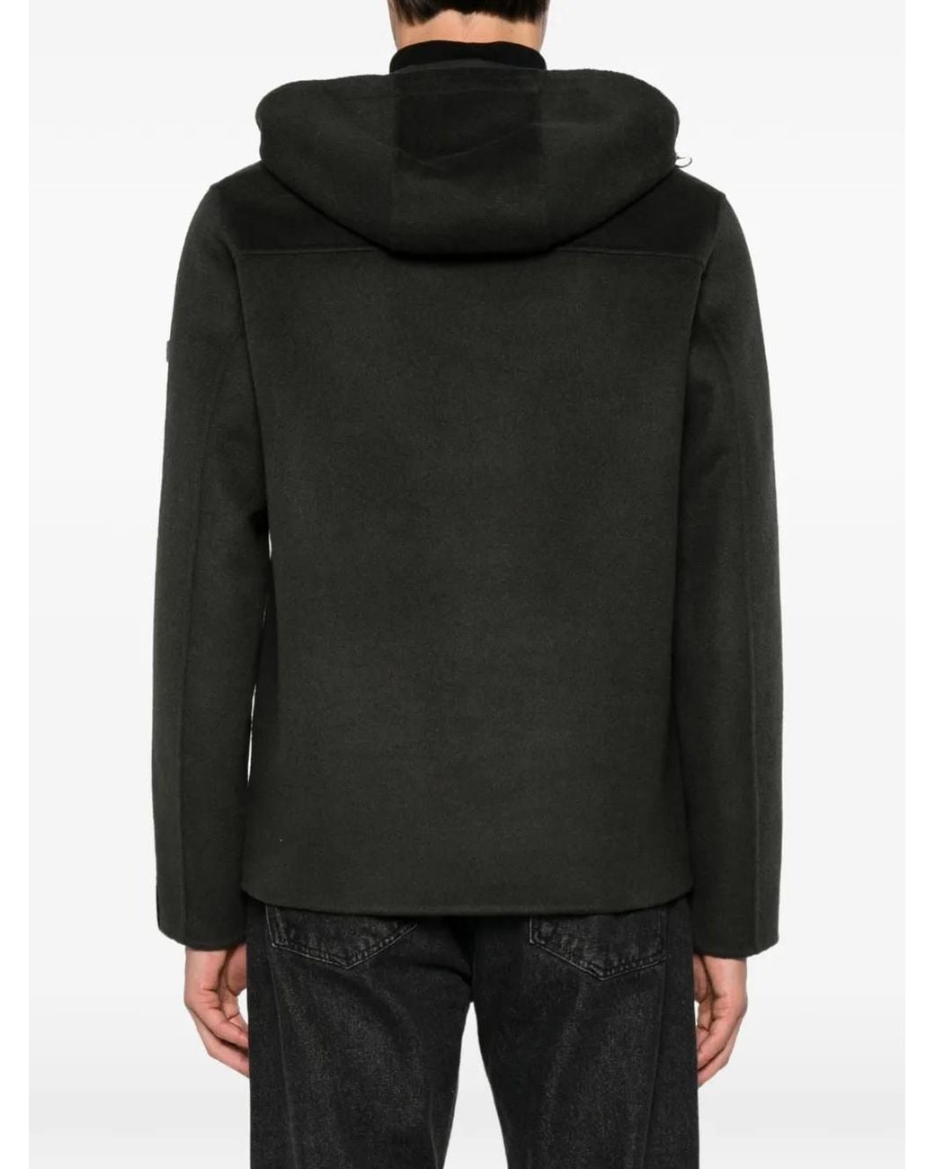 Marc O' Polo Black Hooded Zip-Up Jacket for men