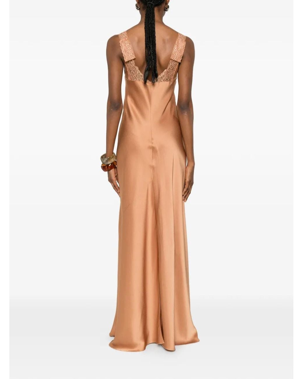 Forte_forte White Maxi Lace-Trim Dress
