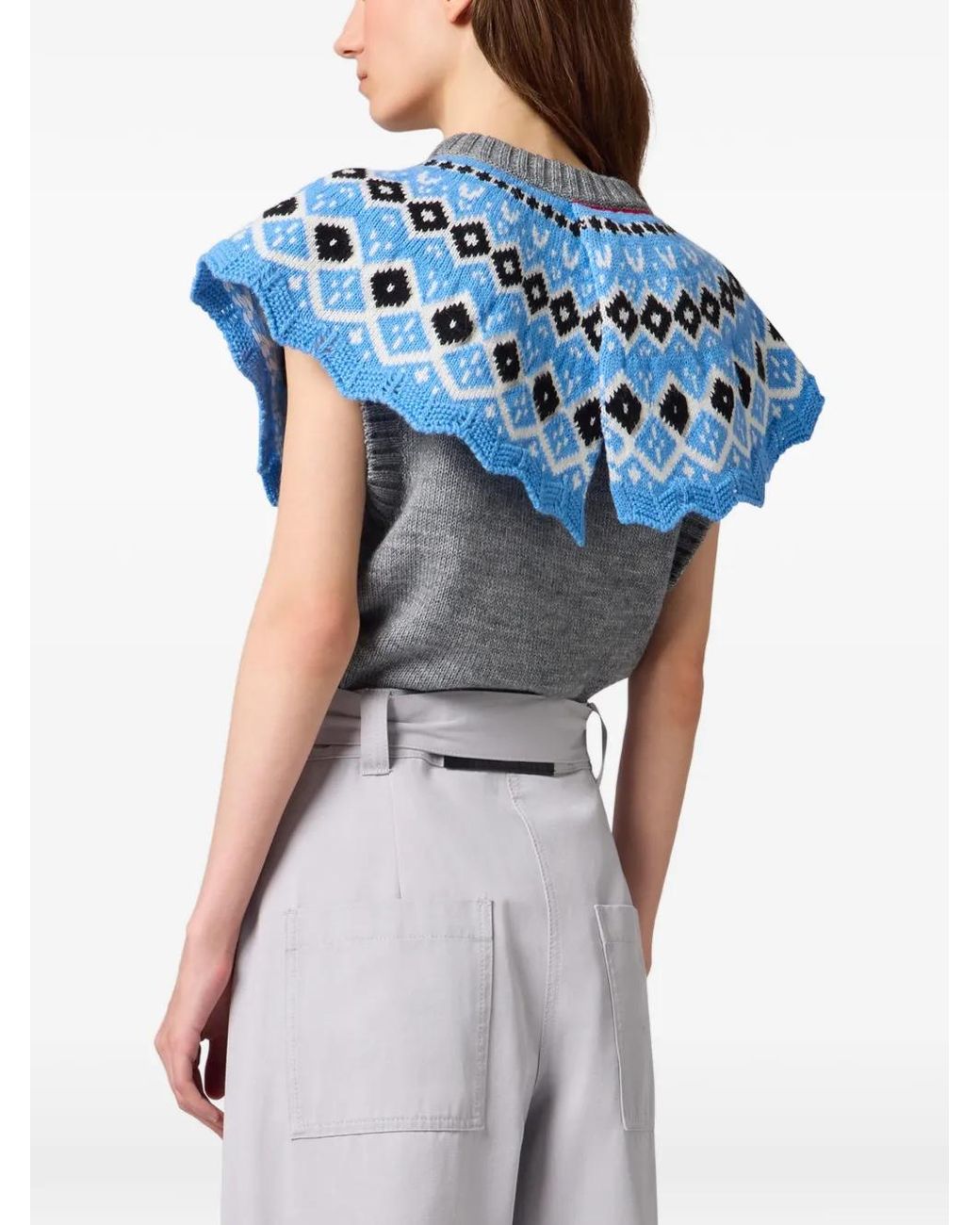 Canotta Con Ruches di MSGM in Blue