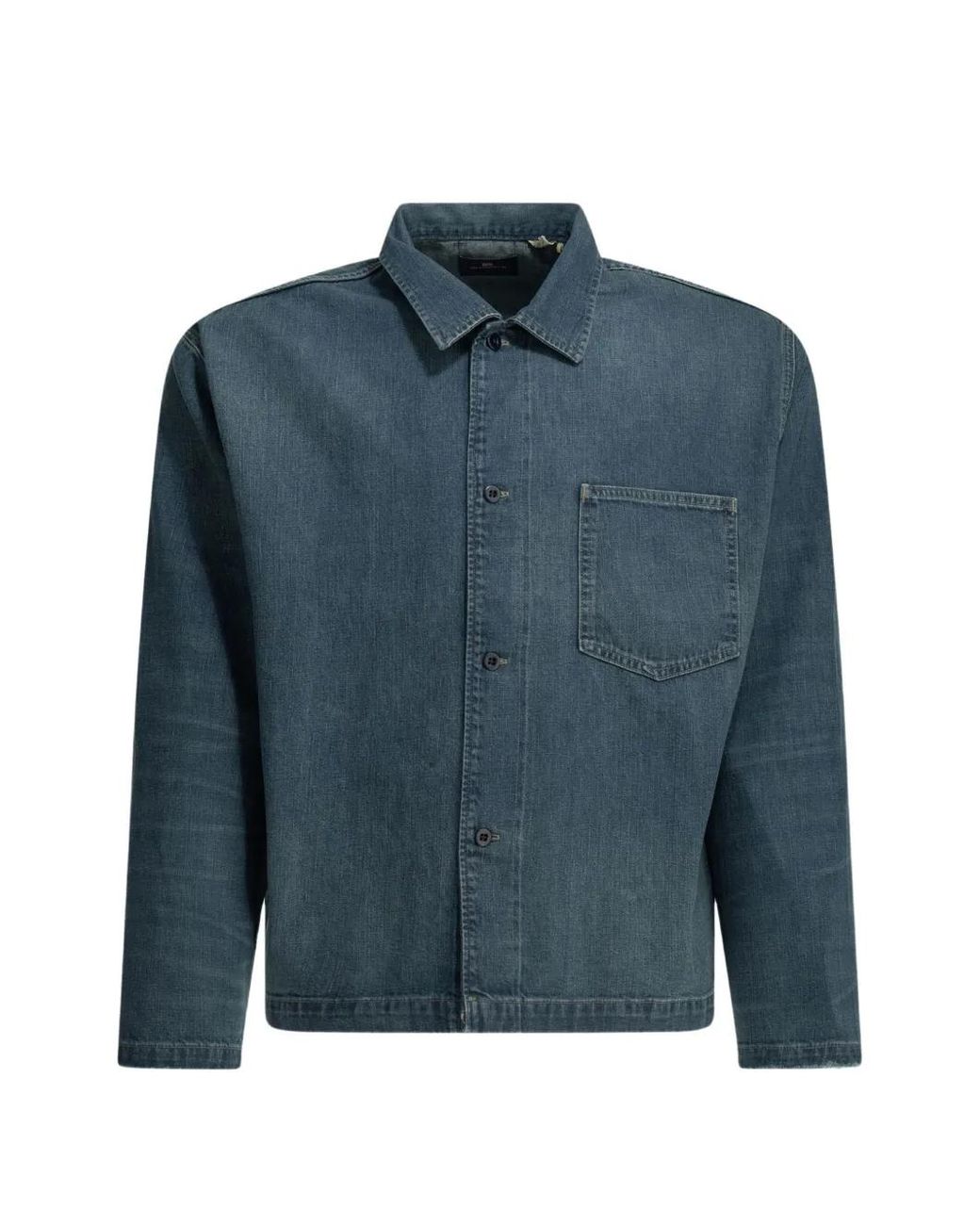 Levi's Blue Button-Up Chest-Pocket Overshirt for men