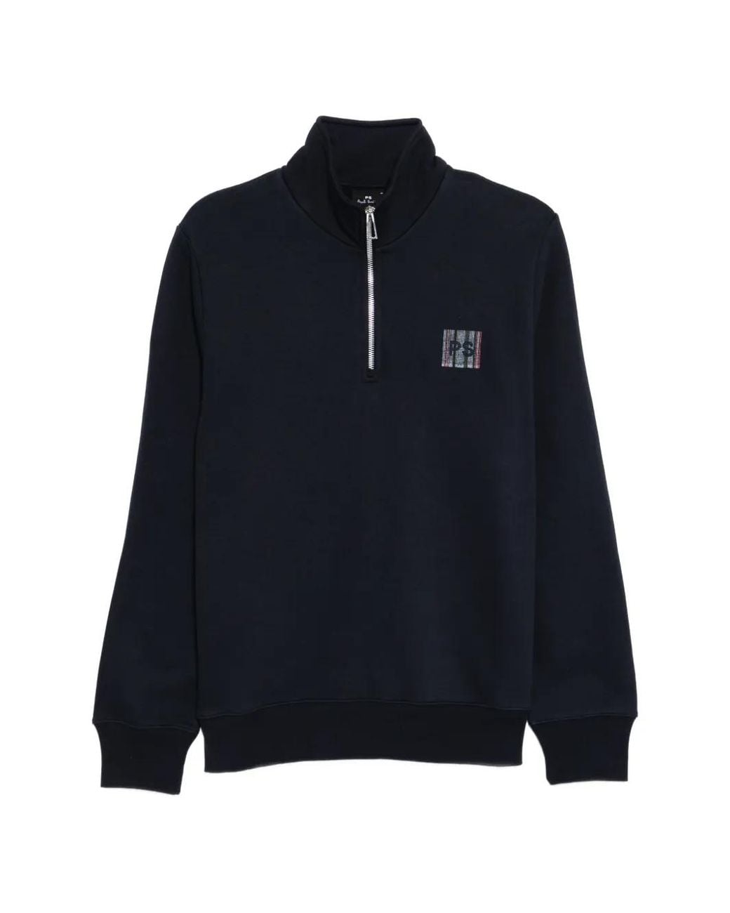 Paul Smith Blue Logo-Embroidered Zipped Sweatshirt for men