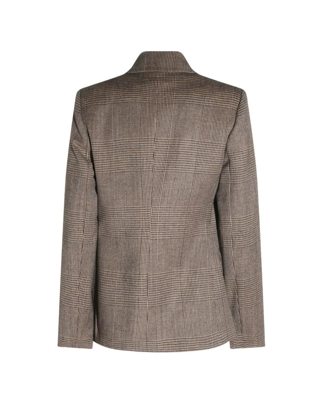 Antonelli Brown Houndstooth Double-Breasted Blazer