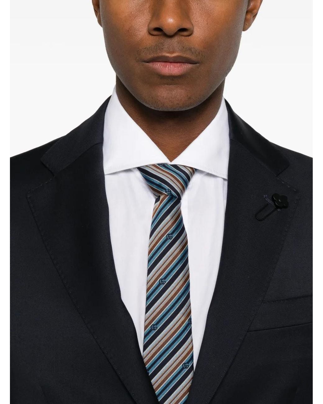 Lardini Blue Single-Breasted Wool Suit for men