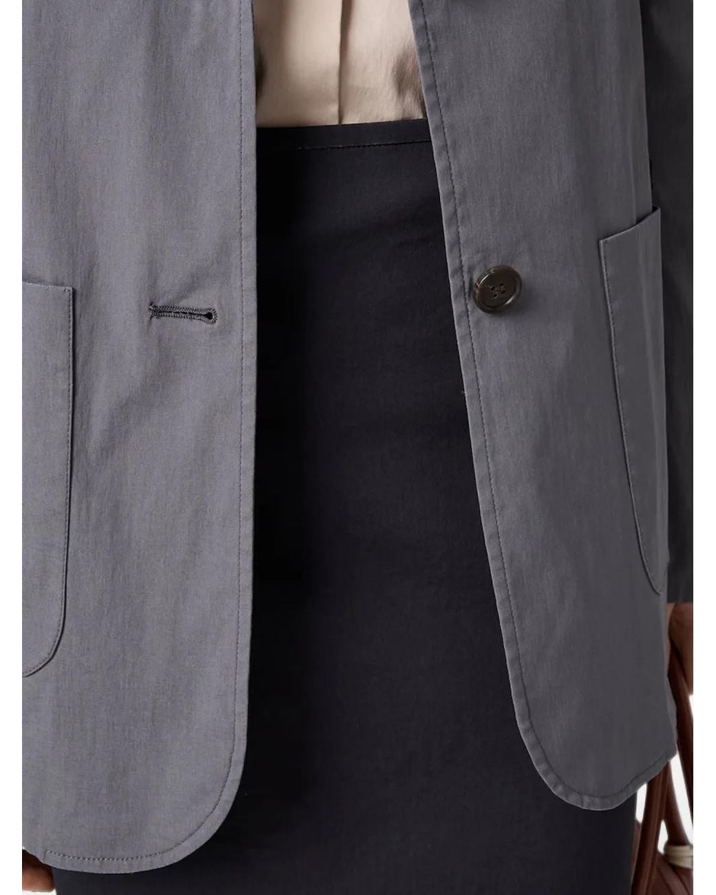 Miu Miu Blue Stretch Poplin Skirt