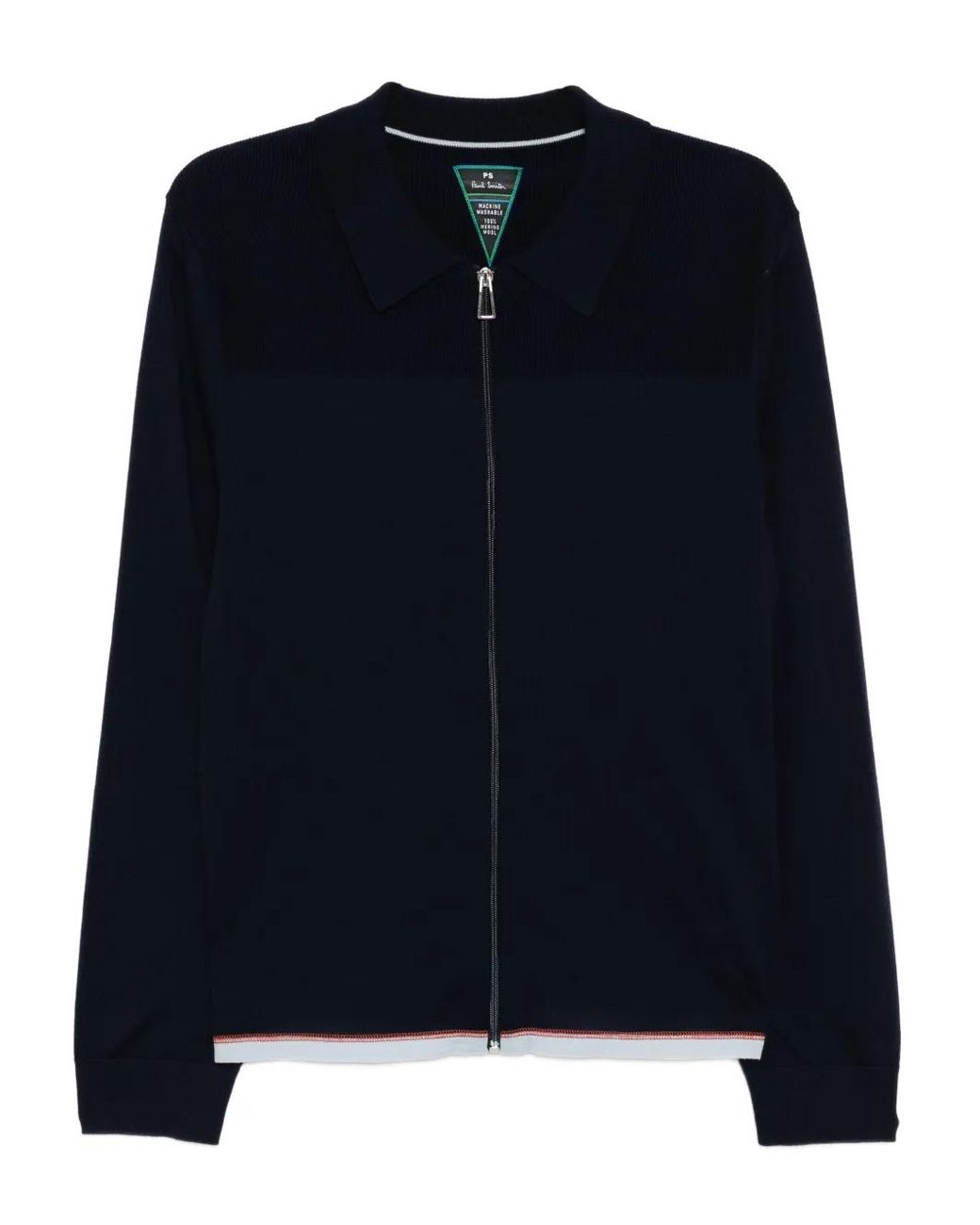 Paul Smith Blue Merino Zip Cardigan for men