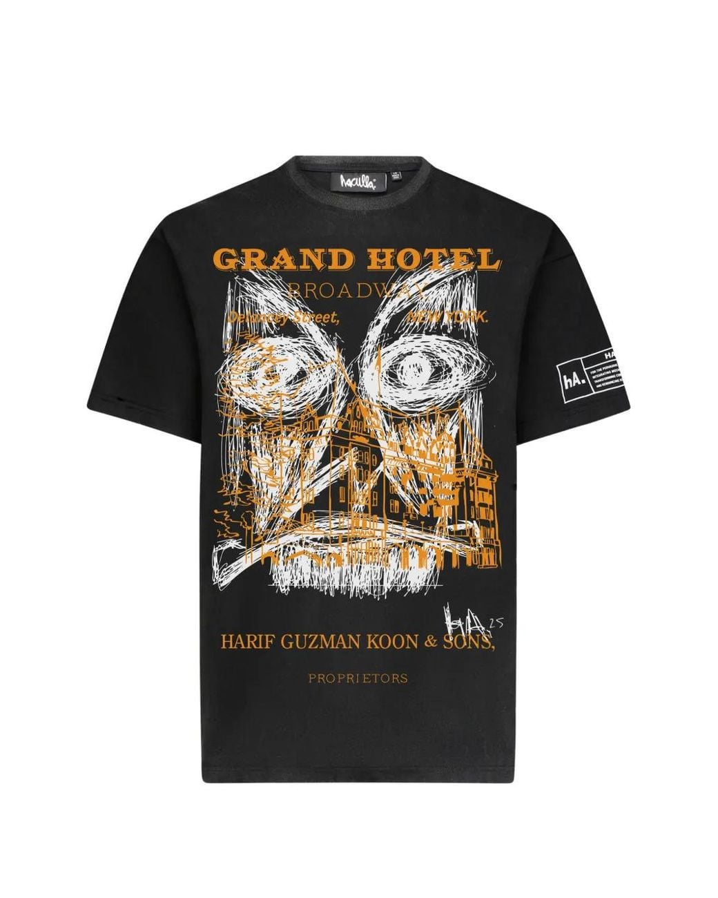 Haculla Black Graphic-Print T-Shirt for men