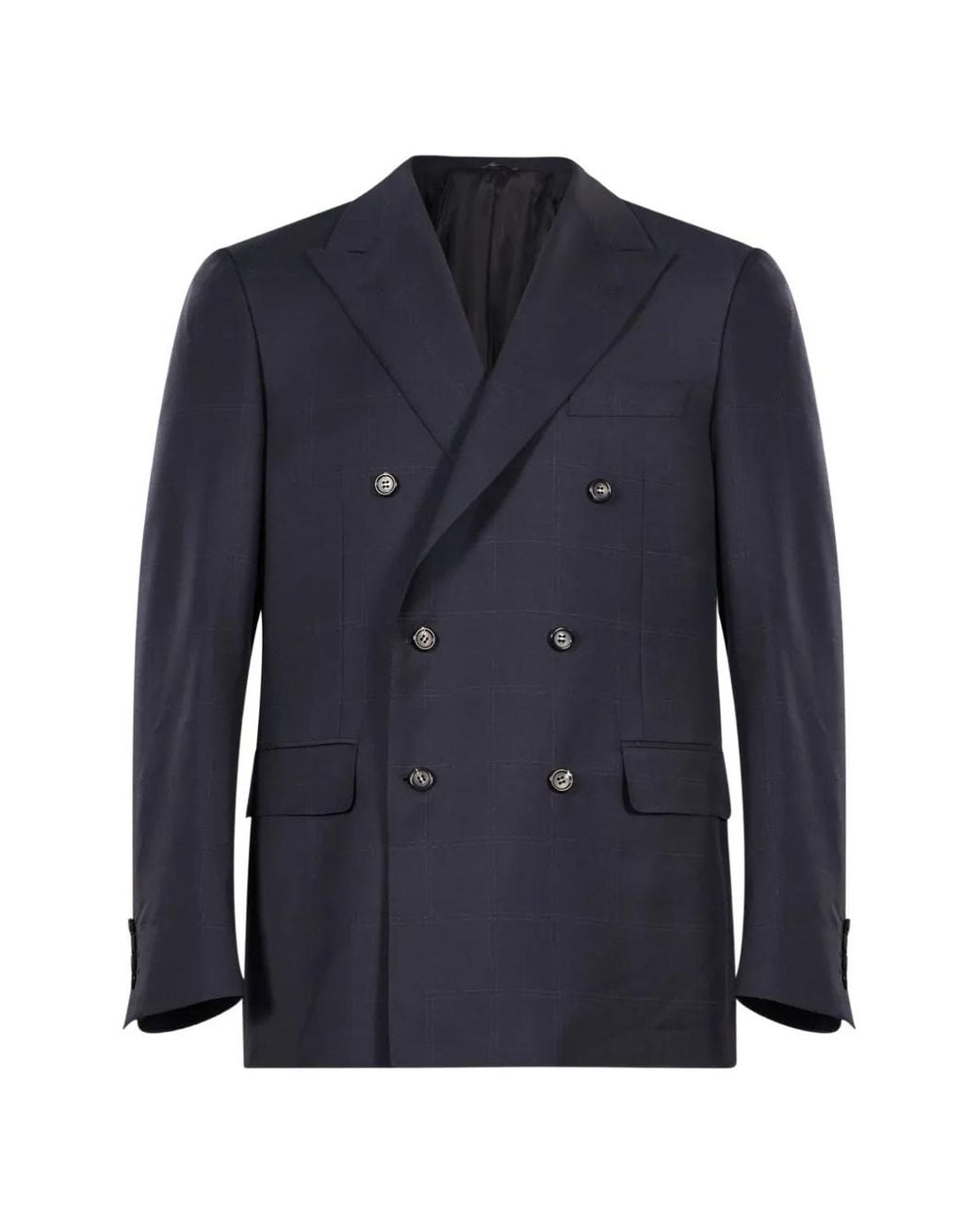 Canali Blue Costume À Carreaux for men