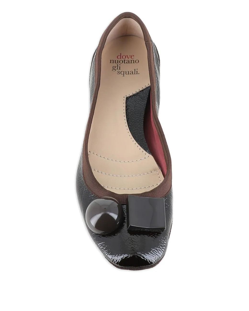 Dove Nuotano Gli Squali Brown Where Sharks Swim Becky Ballet Flats