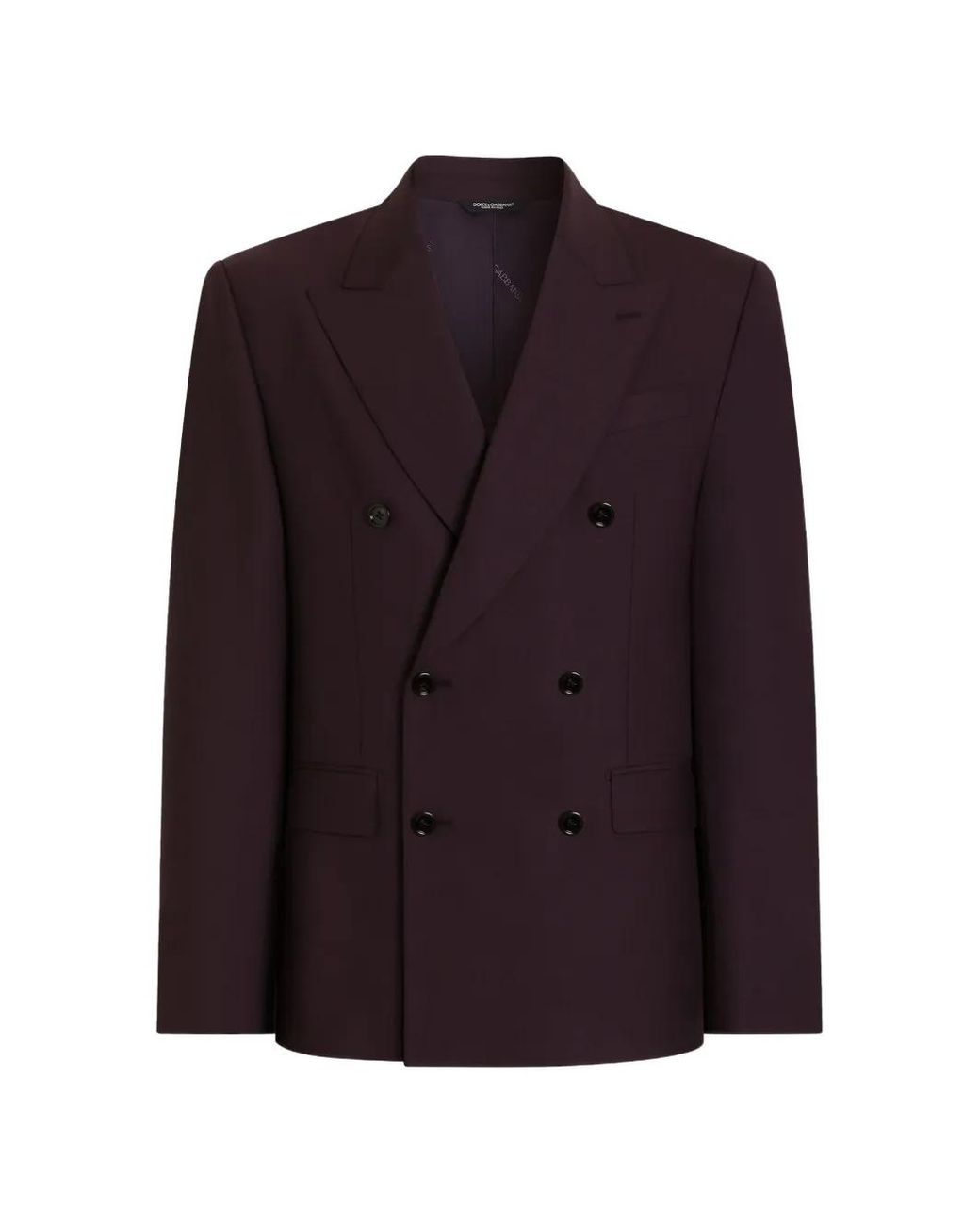 Dolce & Gabbana Purple Sicilia Light Double-Breasted Wool Jacket for men