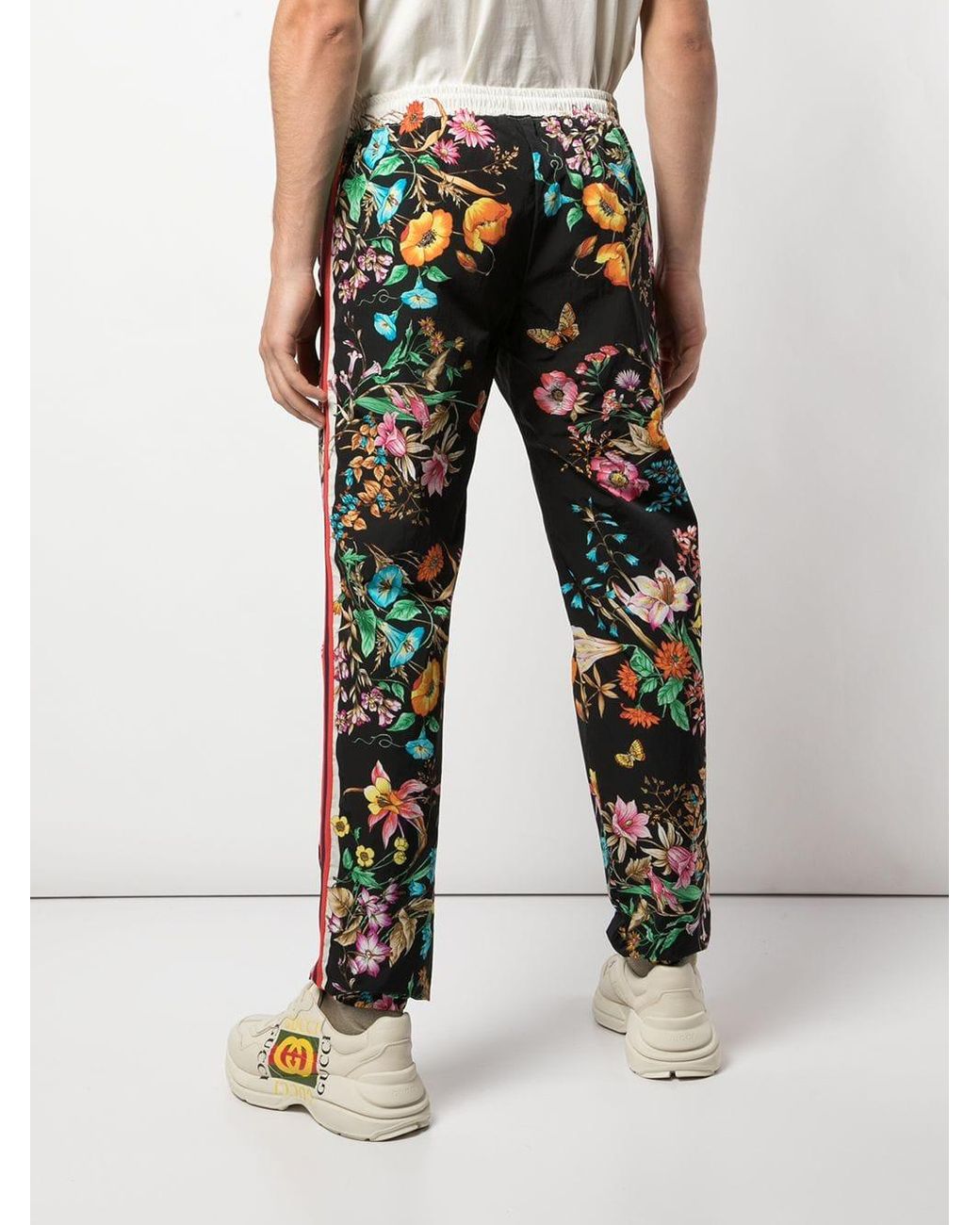 Gucci Floral Print Track Pants in Black for Men  Lyst