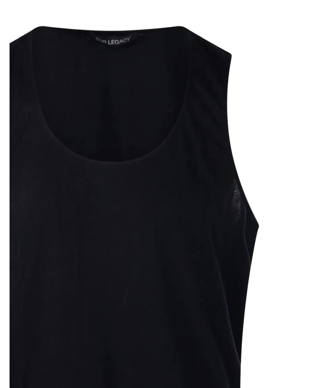 Our Legacy Black Round-Neck Tank Top for men