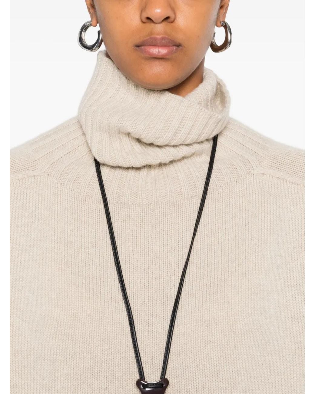 Bompard White V-Ausschnitt-Pullover Mit Raglanärmeln