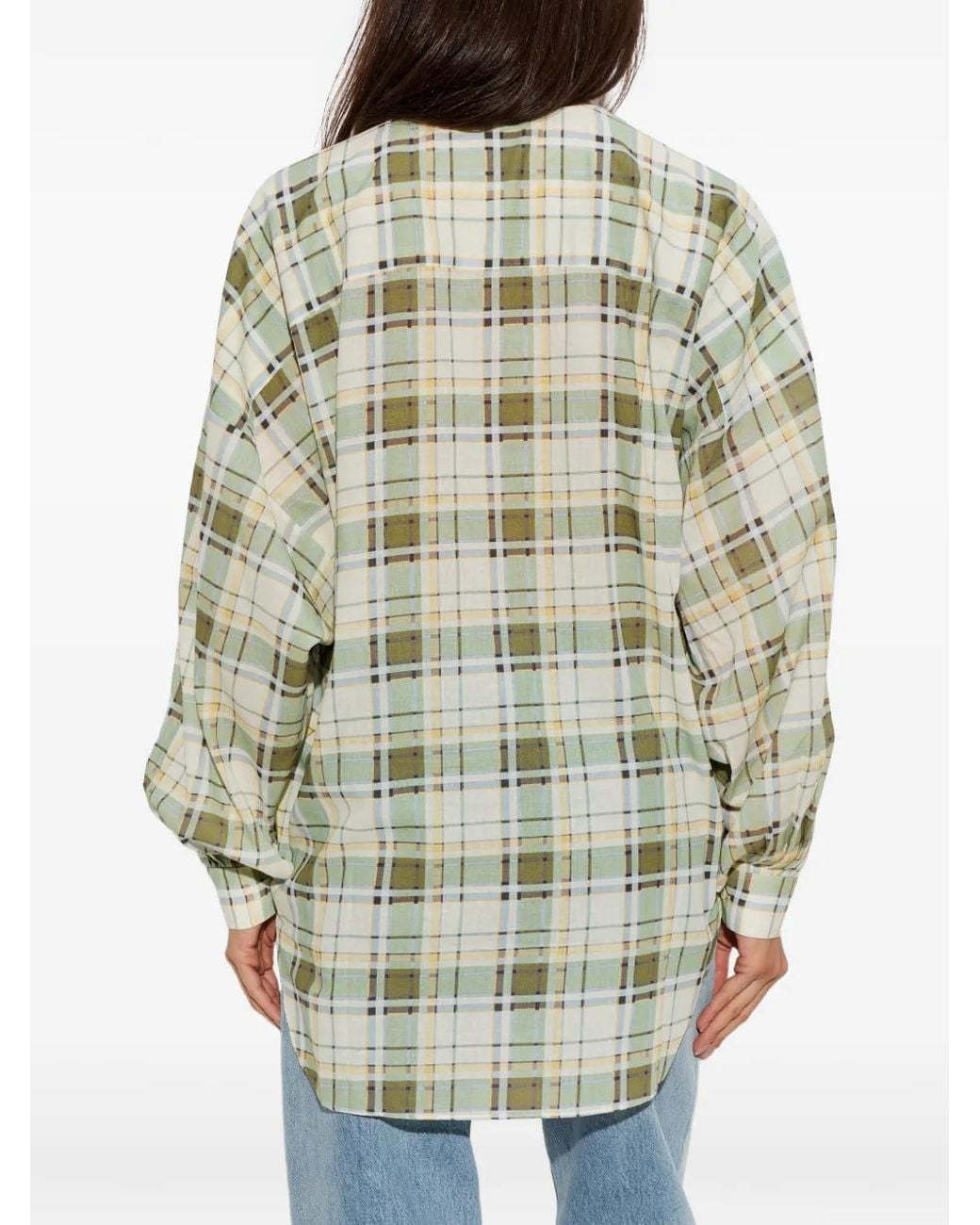 FRAME White The Gallery Check-Pattern Oversized Shirt