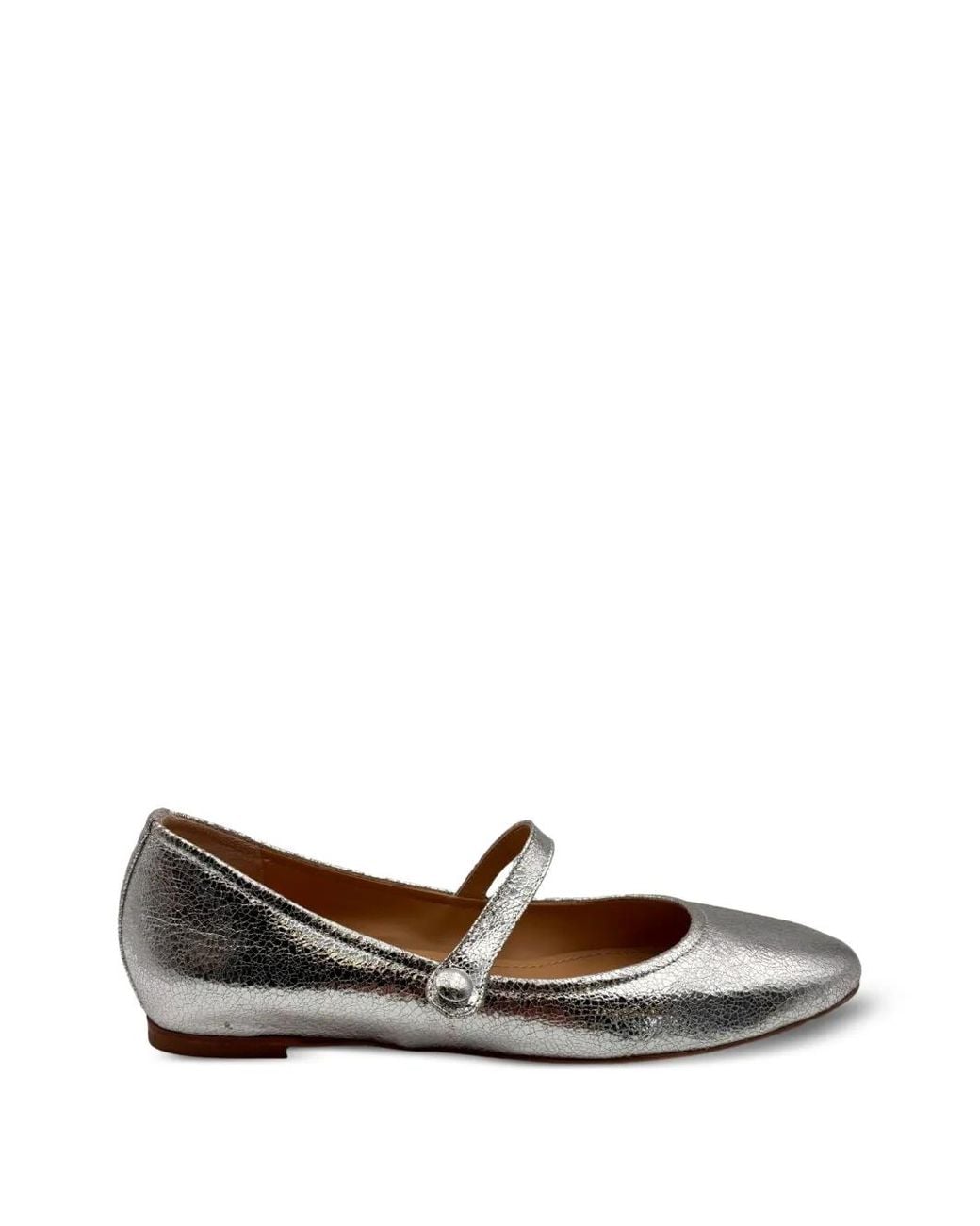 Guglielmo Rotta White Strap-Detail Ballet Flats