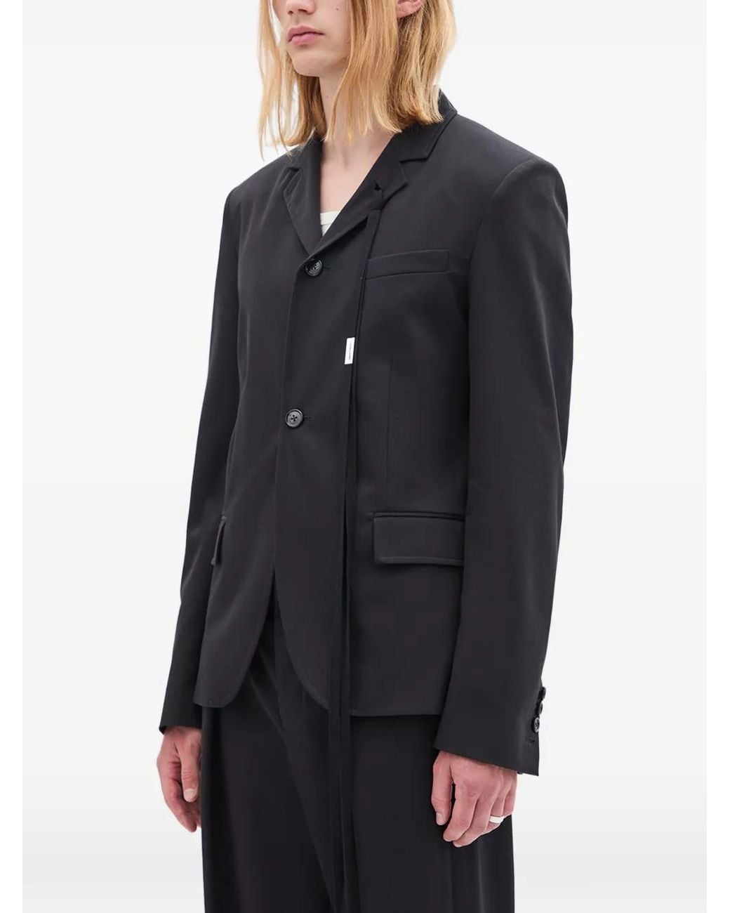 Ann Demeulemeester Blue Button-Up Blazer for men