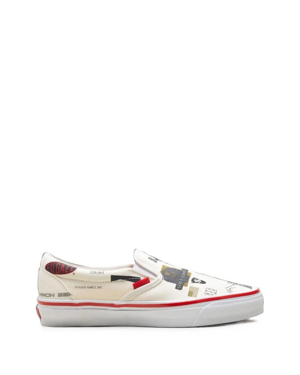 Vans White Graphic-Print Lx Classic Slip-On 98 Sneakers for men