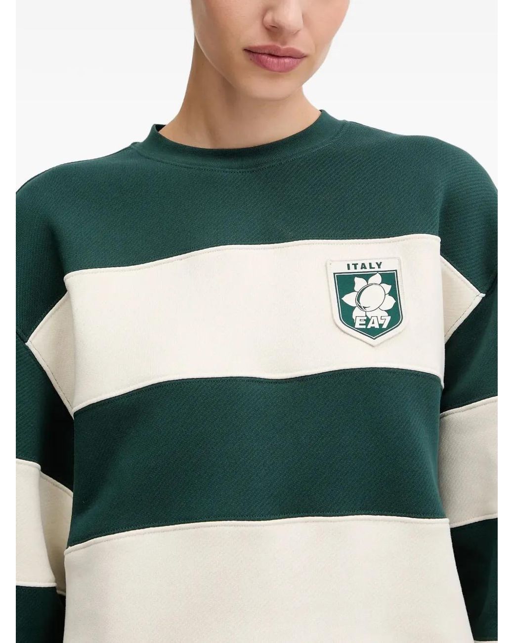 Sudadera A Rayas EA7 de color Green