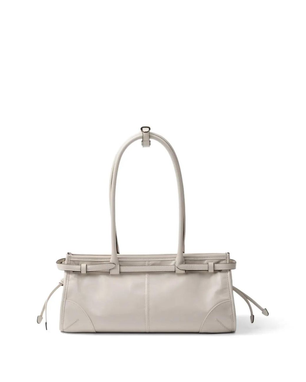 Prada White Bonnie Medium Leather Handbag