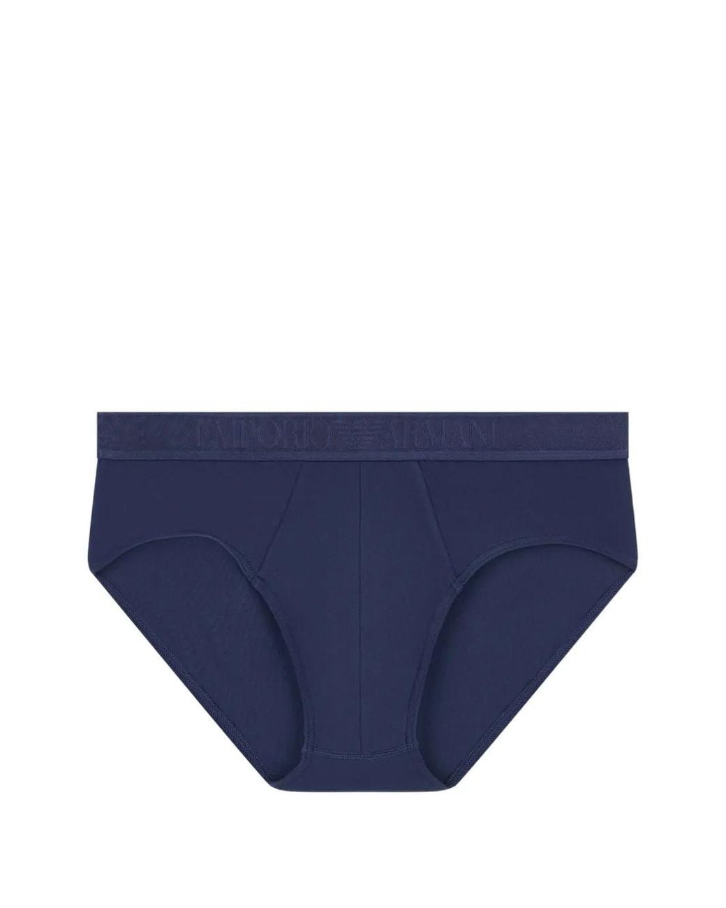 EA7 Blue Logo-Waistband Briefs for men