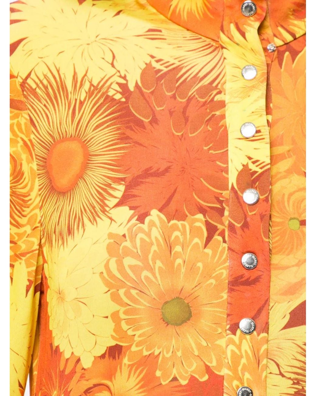 Ellery Orange Soirée Floral Print Skirt