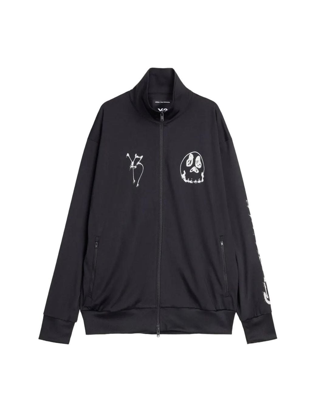 Y-3 Blue X Adidas Graphic-Print Zip-Up Sweater