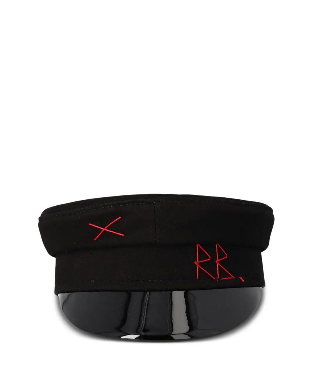 Ruslan Baginskiy Black Embroidered-Detail Cap Hat