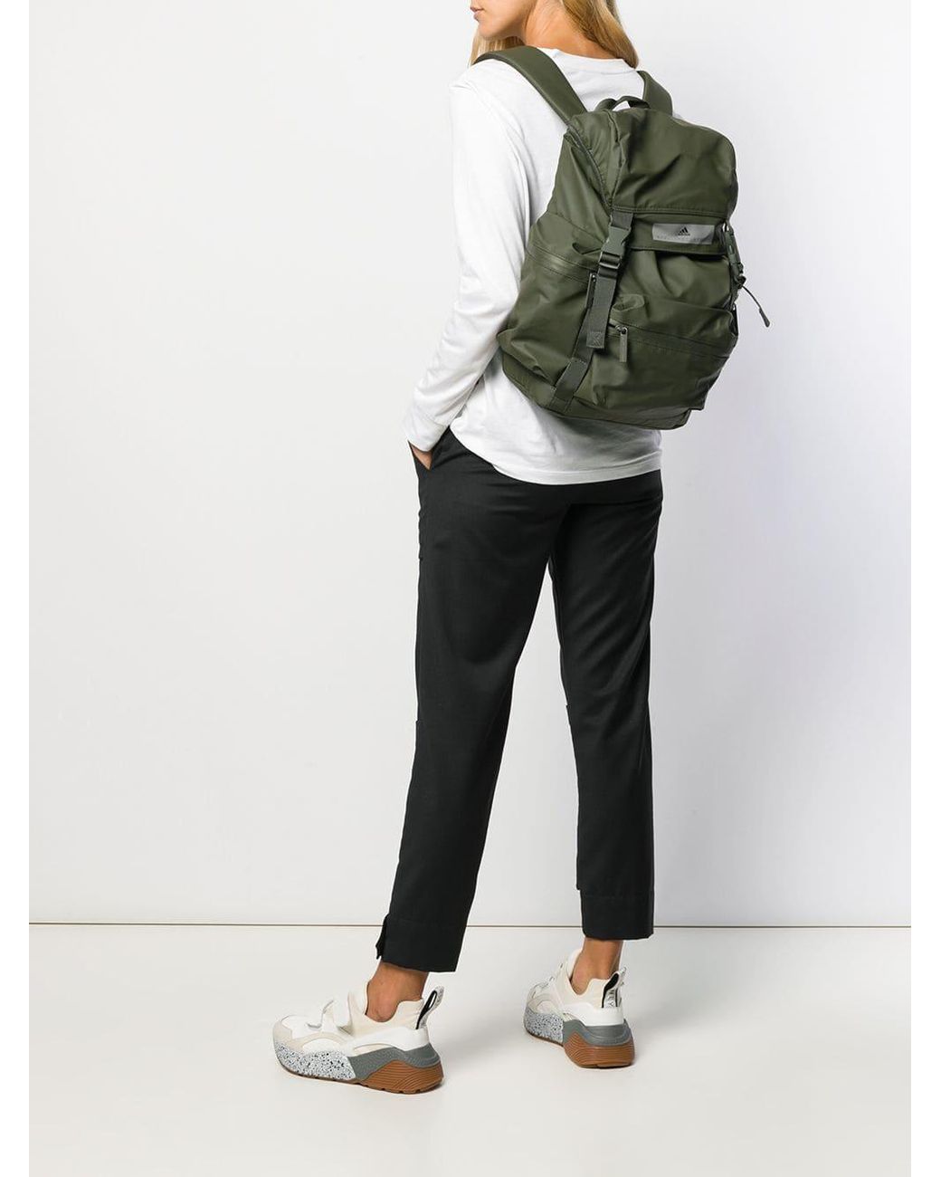 adidas By Stella McCartney Gym Backpack in Green | Lyst Australia
