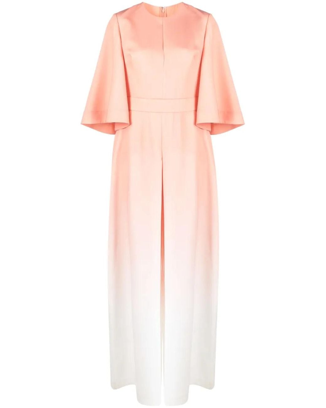Elie Saab Pink Gradient-Effect Silk Jumpsuit