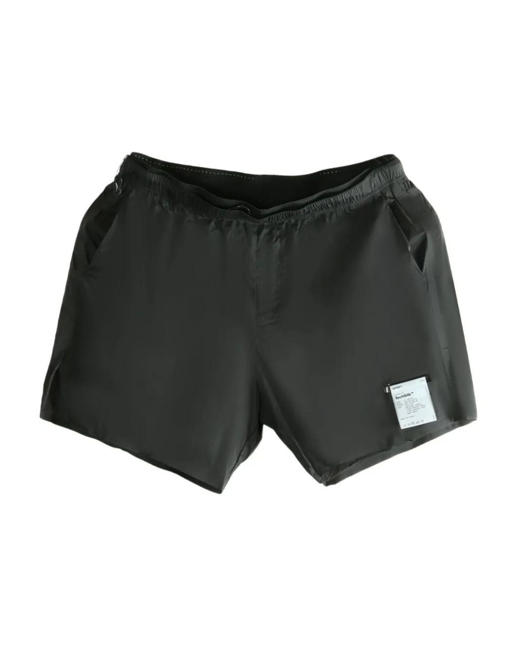 Satisfy Black Techsilk 8" Double-Layer Shorts for men