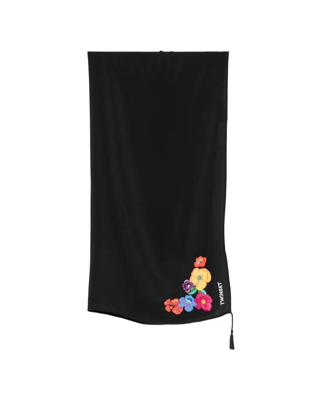 Sciarpa Con Ricamo di Twinset in Black