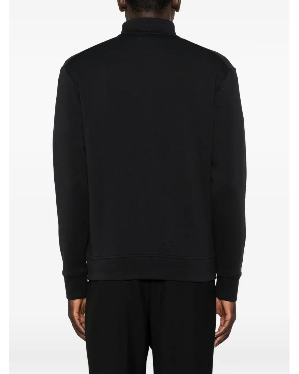 Paul & Shark Black Zip-Up High-Neck Jacket for men