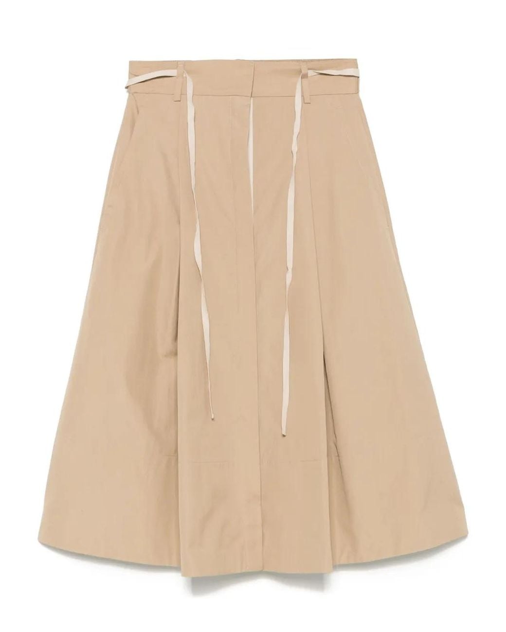 Vince Natural Cotton Midi Skirt